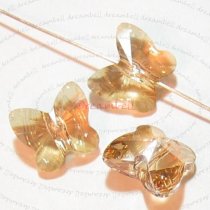 6 Swarovski Elements Crystal 5754 Butterfly 10mm Golden Shadow