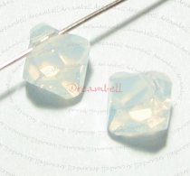 6x Swarovski Crystal 6301 Top Drilled White Opal 8mm