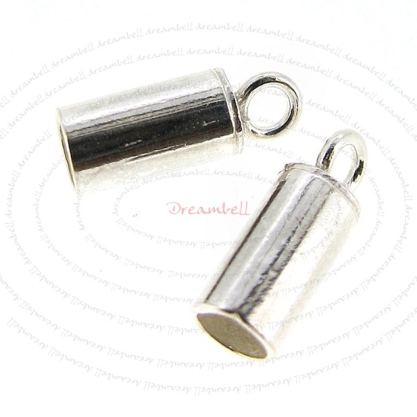 10x STERLING SILVER Bead 3mm LEATHER Cord END CAP