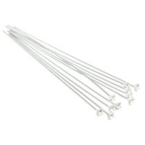 10x STERL SILVER 24GA HEAD PIN CZ HEADPINS 1.5″