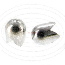 2x 925 Sterling Silver 6mm Leather Chain End Cap