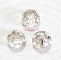 6 Swarovski Crystal Elements 5000 Round Silver Shade 8mm