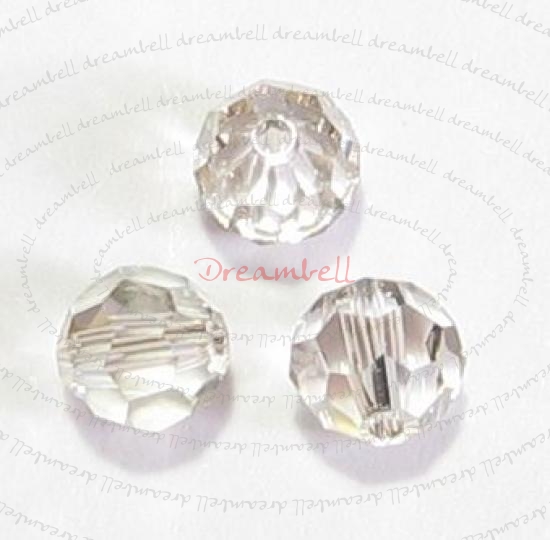 6 Swarovski Crystal Elements 5000 Round Silver Shade 8mm