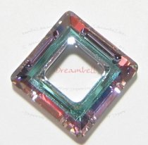 1x Swarovski Elements 4439 Square Frame Vitrail Light 14mm