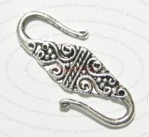 1x STERLING SILVER S HOOK CLASP BEAD 24mm