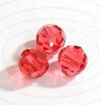 12 x Swarovski Crystal Elements Round Faceted 5000 Padparadscha 6mm