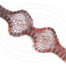 12″x ITALIAN BRASS MAGIC MESH WIRE TUBE 7mm Bordeaux Red