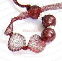 12"x ITALIAN BRASS MAGIC MESH WIRE TUBE 7mm Bordeaux Red
