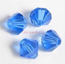 24x Swarovski Elements Bicone Crystal 5301 Sapphire 5mm
