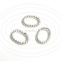 20x Sterling Silver Closed Oval Twist Jump ring 6mm x 4mm