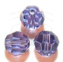 12 x Swarovski Crystal Elements Round Faceted 5000 Tanzanite 6mm