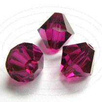24 Swarovski Elements Bicone Crystal 5301 Ruby 5mm