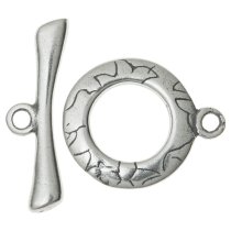 1x Sterling silver Toggle Round Clasp Bead 15mm
