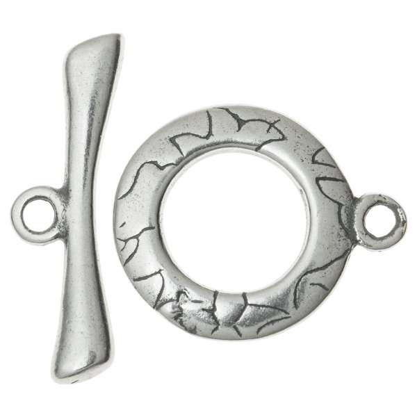 1x Sterling silver Toggle Round Clasp Bead 15mm