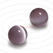 100pcs Grade A Fiber Optic Cats Eye Beads 4mm Round Amethyst