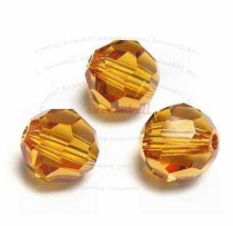 12 x Swarovski Crystal Elements Round Faceted 5000 Topaz 6mm