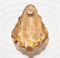 1x Swarovski Crystal 6090 Baroque Golden Shadow Pendant 22mm