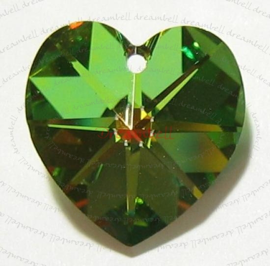 4x Swarovski Crystal 6202 Heart Pendant Charm Vitrail Medium AB 10mm