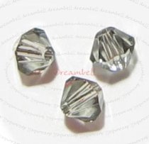 24x Swarovski Elements Crystal 5301 Bicone Black Diamond 5mm