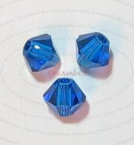 24x Swarovski Elements Bicone Crystal Beads 5301 Capri Blue 5mm