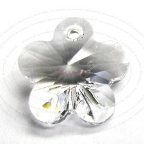 2x Swarovski Elements Crystal 6744 Flower Charm Bead 14mm Clear