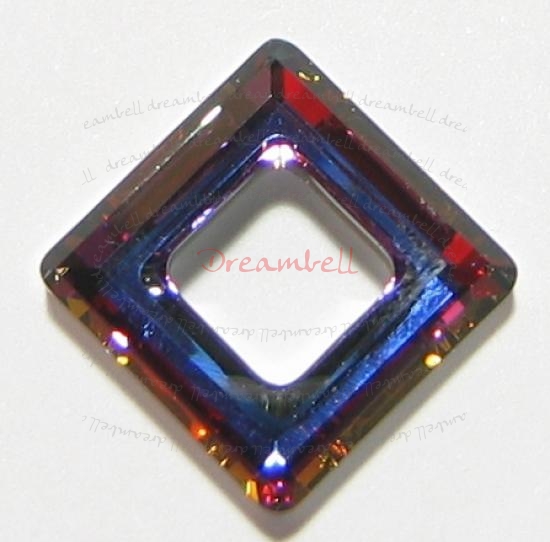 Swarovski Elements 4439 Square Frame Volcano AB 20mm