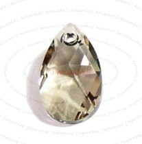Teardrop Swarovski Crystal 6106 Pendant Silver Shade 16mm