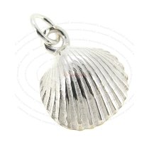 Sterling Silver Sea Shell Dangle Charm 12mm