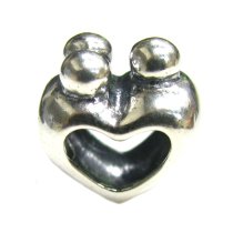 1x Sterling silver Happy Family Bead for European Charm Bracelets