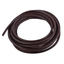 3 YARDS Natural Leather BEAD STRINGING CORD 3mm Brown