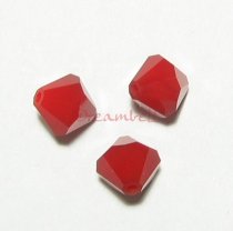 24x Swarovski Element Sbicone Crystal 5301 Dark Red Coral 4mm