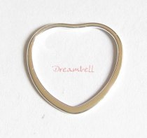 1x Sterling Silver Sweet Heart Jump ring connector 20mm