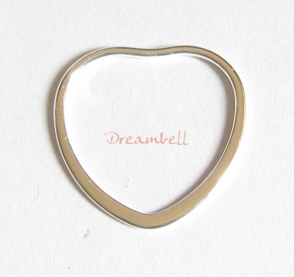 1x Sterling Silver Sweet Heart Jump ring connector 20mm