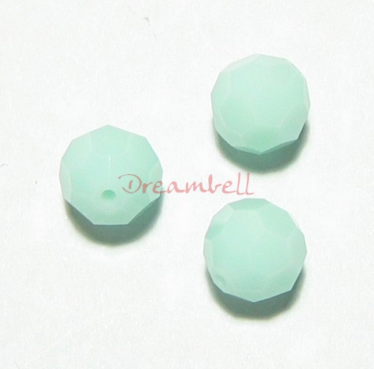 12 x Swarovski Crystal Elements Round Faceted 5000 Mint Alabaster 6mm