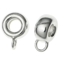 2 x Sterling Silver Pendant Charm Carrier Connector for European Clip on Charm