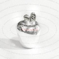 Sterling Silver CUTE APPLE Bead for European Charm Bracelets