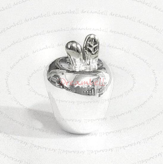 Sterling Silver CUTE APPLE Bead for European Charm Bracelets