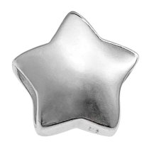 Sterling Silver PLAIN TWINKLE STAR for European Bead charm Bracelet
