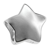 Sterling Silver PLAIN TWINKLE STAR for European Bead charm Bracelet