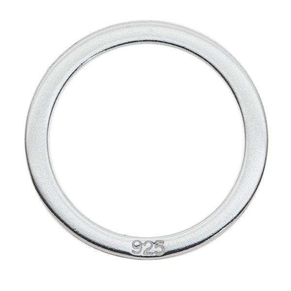 2X STERLING SILVER Jump Ring Round Hoop LINK CONNECTOR 15mm x 0.6mm