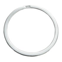 2x Sterling Silver Round Hoop Chandelier Link Connector 18mm