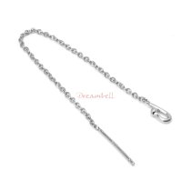 2x STERLING SILVER EAR WIRE THREAD & HOOK EARWIRES 3″