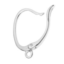2x Sterling silver Ear wire Oval hoop earwires Dangle connector