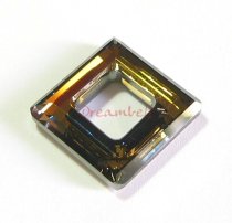 Swarovski Elements 4439 Square Frame Ring Tabac 14mm