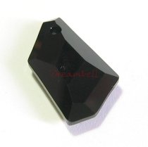 Swarovski Elements Crystal 6670 24mm Jet Black De-art Pendant