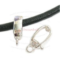 1 x Sterling Silver Pearl Bail Clasp Changeable Shortener Enhancer