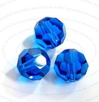 12 x Swarovski Crystal Elements Round Faceted 5000 Capri Blue 6mm