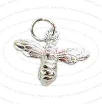 1x Sterling Silver HONEY /BUMBLE BEE charm dangle pendant 16.5mm