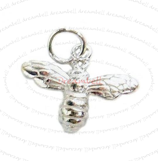 1x Sterling Silver HONEY /BUMBLE BEE charm dangle pendant 16.5mm