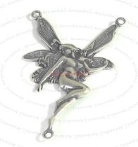 Sterling silver ANGEL BUTTERFLY LADY pendant dangle drop Connector 32mm